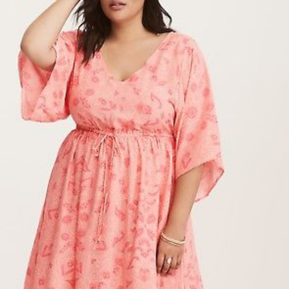 NWT Torrid Pink and Coral Dress Size 00/10